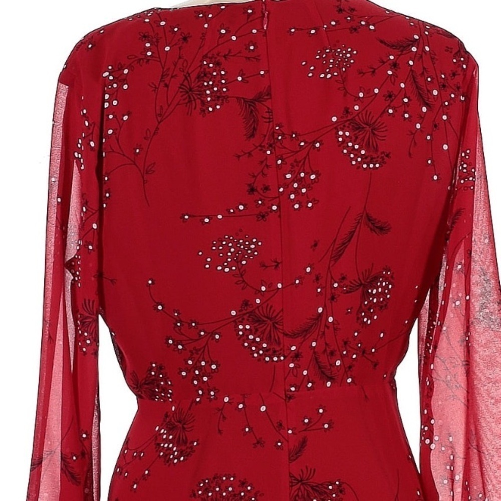 NWT MADEWELL Hazelwood Floral Long Sleeve Wrap Front Mini Dress Size Small - Picture 6 of 7